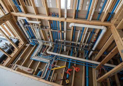 Pressurised water system pipe installation